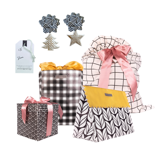 Small Bundle: Reusable Gift Wrap Bags – Sustainable, Foldable, Eco-Friendly