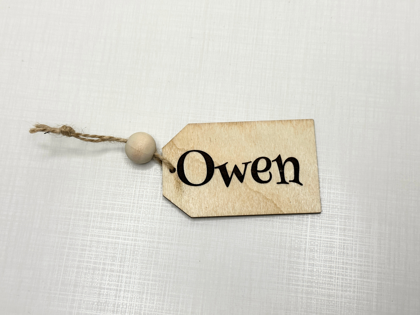 Charm: PERSONALIZED Wooden tag with name