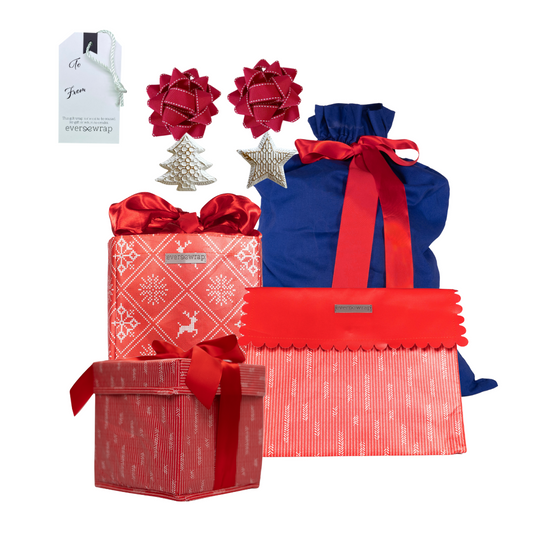 Small Bundle: Reusable Gift Wrap Bags – Sustainable, Foldable, Eco-Friendly