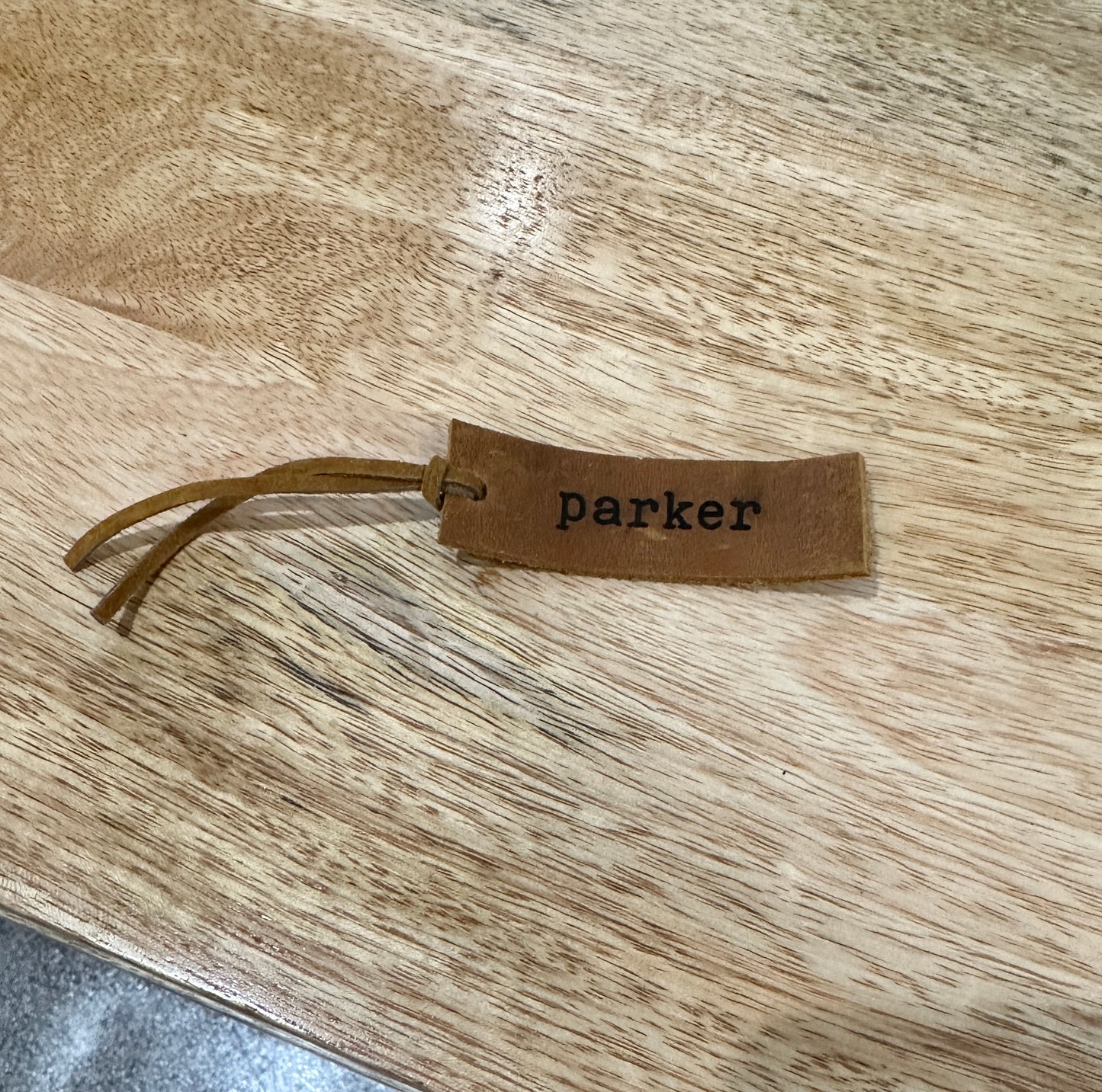 Charm: PERSONALIZED Leather tag with name