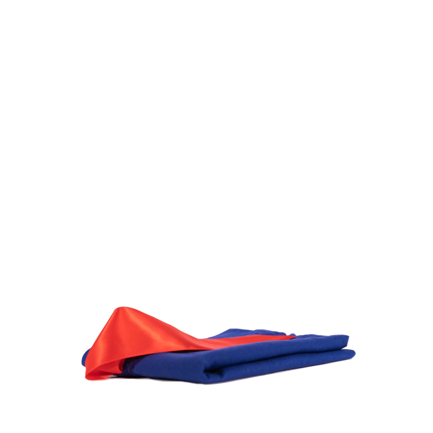 Blue Cotton Sleigh Bag 27" tall with satin closure, reusable wrapping for larger gifts - EverWrap