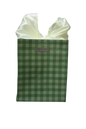EverBag: Medium Green Buffalo Plaid with Ivory Satin Bow
