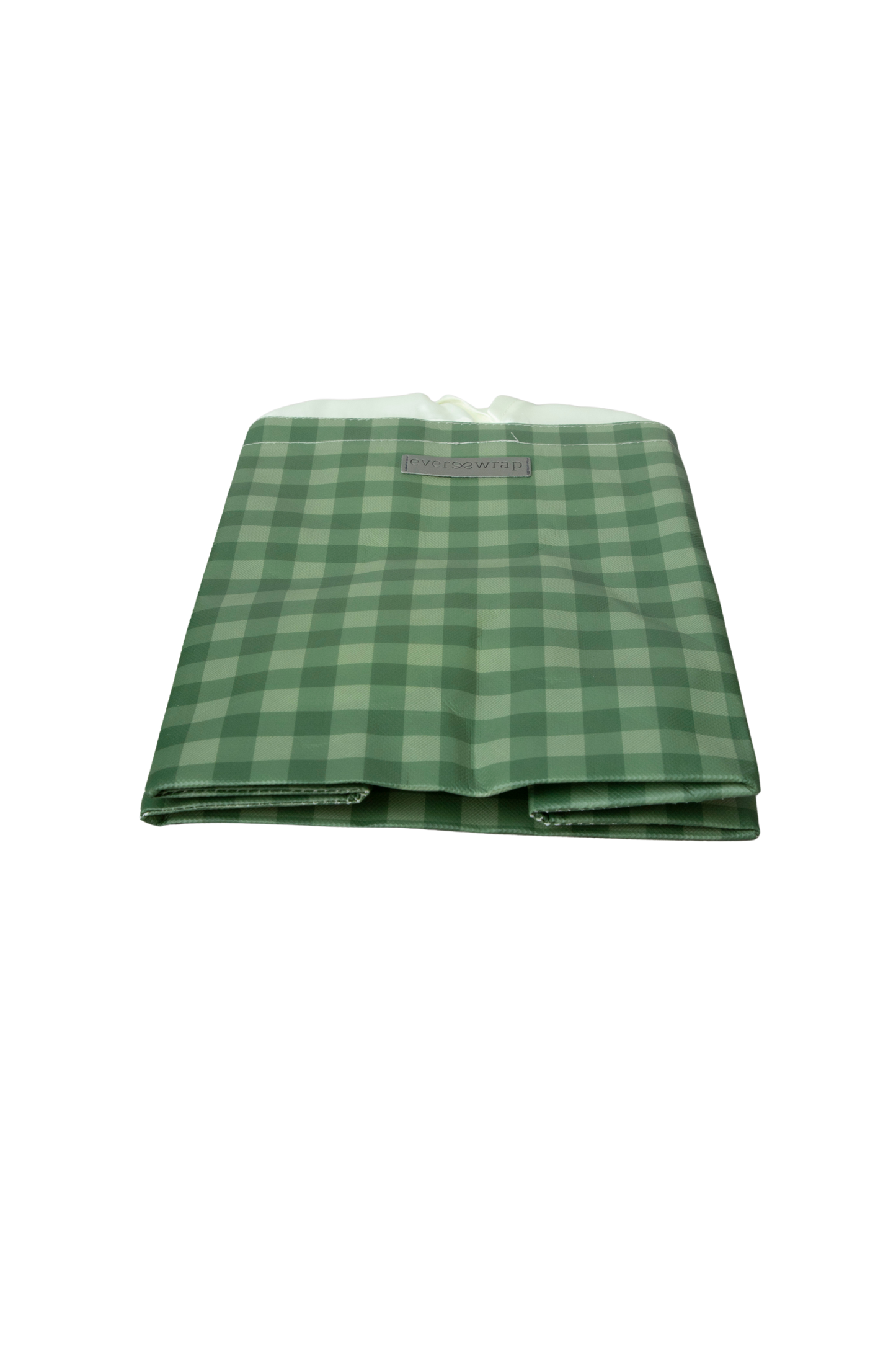EverBag: Medium Green Buffalo Plaid with Ivory Satin Bow