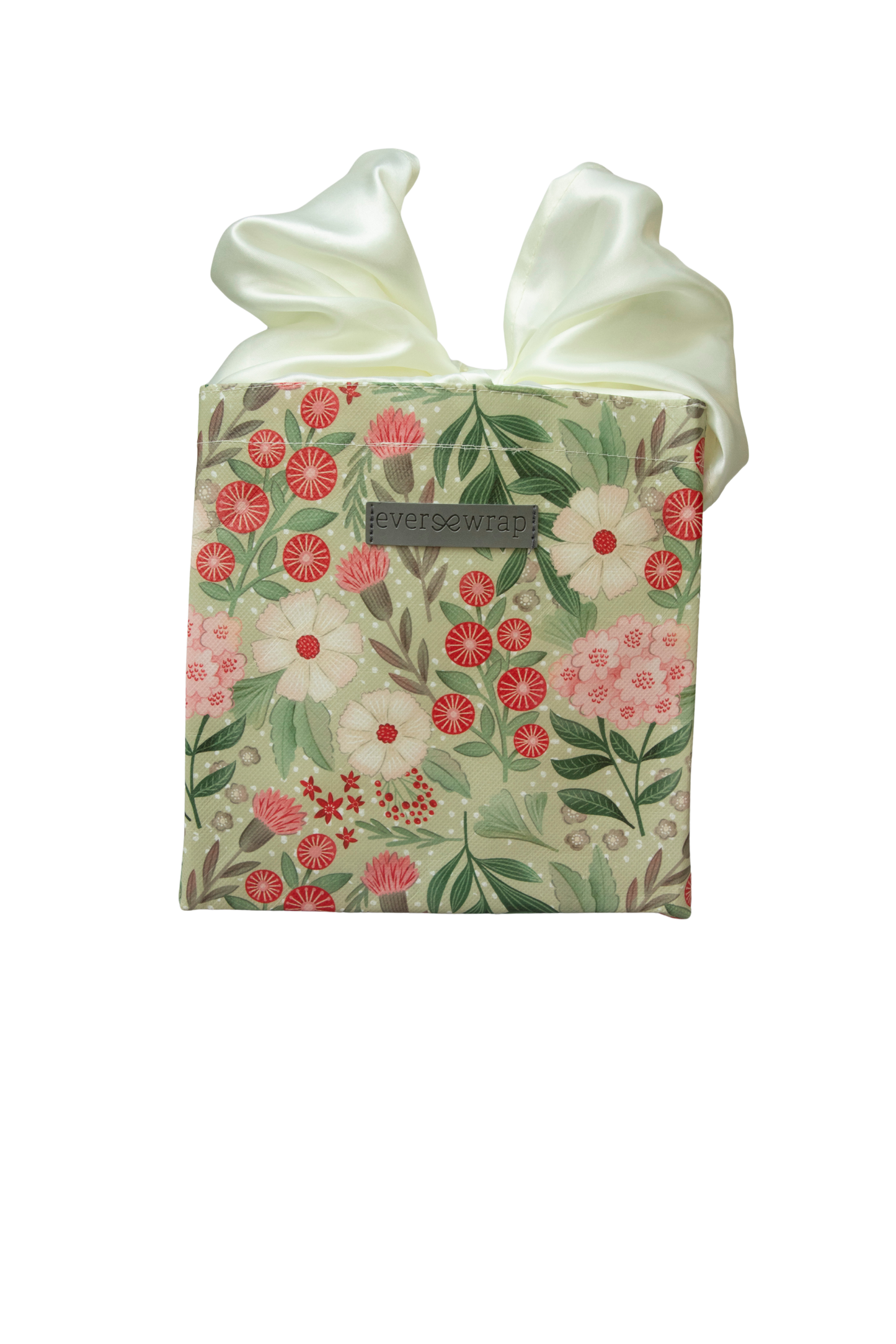Medium Bundle: Reusable Gift Wrap Bags – Sustainable, Foldable, Eco-Friendly (Green and Pink)