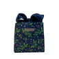 IRREGULAR - Blue Reusable gift bag, Berry and Green Foliage with Royal Blue Satin Bow makes storing and reusing this gift bag an easy sustainable zero-waste choice - EverWrap