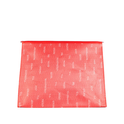 Medium Red Reusable gift bag with magnet closure and scalloped, heavy duty for maximum reusability - EverWrap