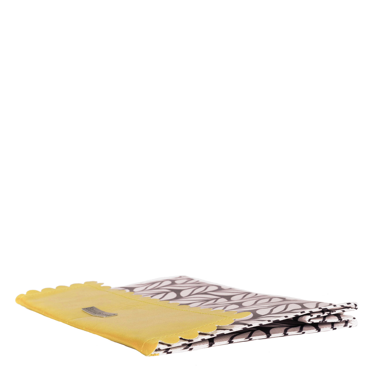 Black and White Gift Box and Bags, Buffalo check and Tulips with Big Pops of Yellow, collapsible and reusable zero-waste gift wrapping - EverWrap