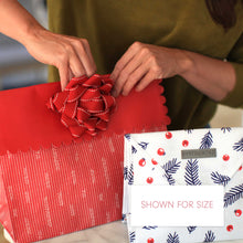 Load image into Gallery viewer, Small berry and tree sprig 9.5&quot; wide reusable gift bag with magnet closure, heavy duty two layer non woven foldable sustainable eco-friendly gift bag - EverWrap
