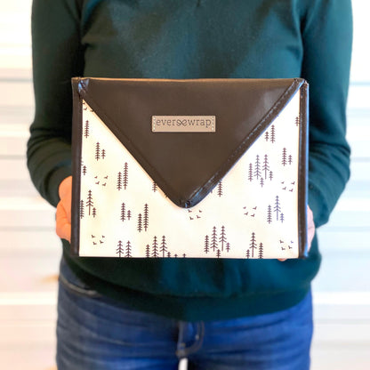 Bundle of 10 EverEnvelopes: Small Black and White Reusable Gift Bag with Magnetic Closure