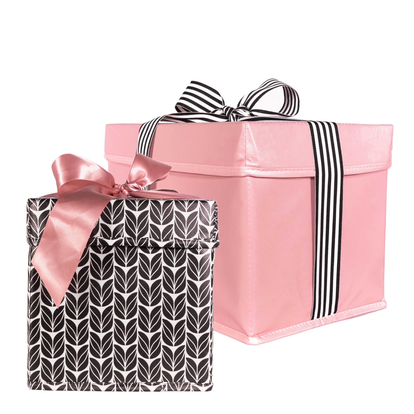 2 Piece Gift Boxes Heavy Duty with Ribbon Closure Built-In to the Collapsible Reusable Gift Box - EverWrap