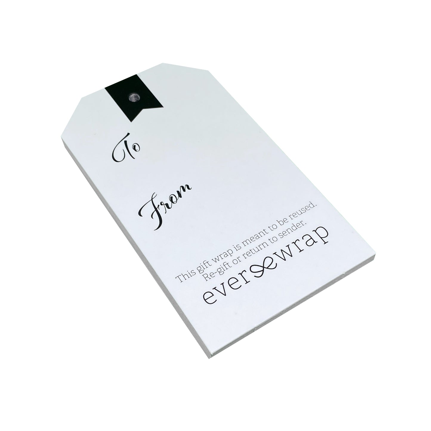 Pack of 12 gift tags in Thick Cardstock, informative for giving reusable giftwrap outside of the home - EverWrap